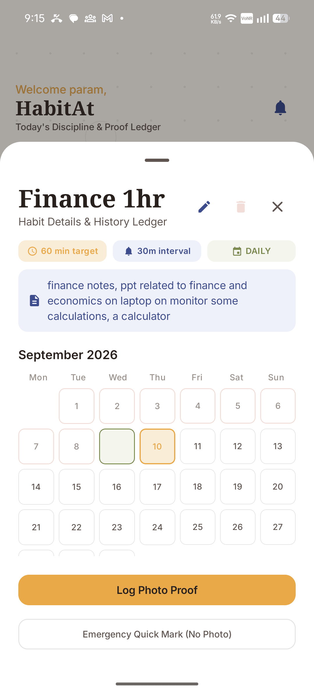 Habit Rules & AI Criteria